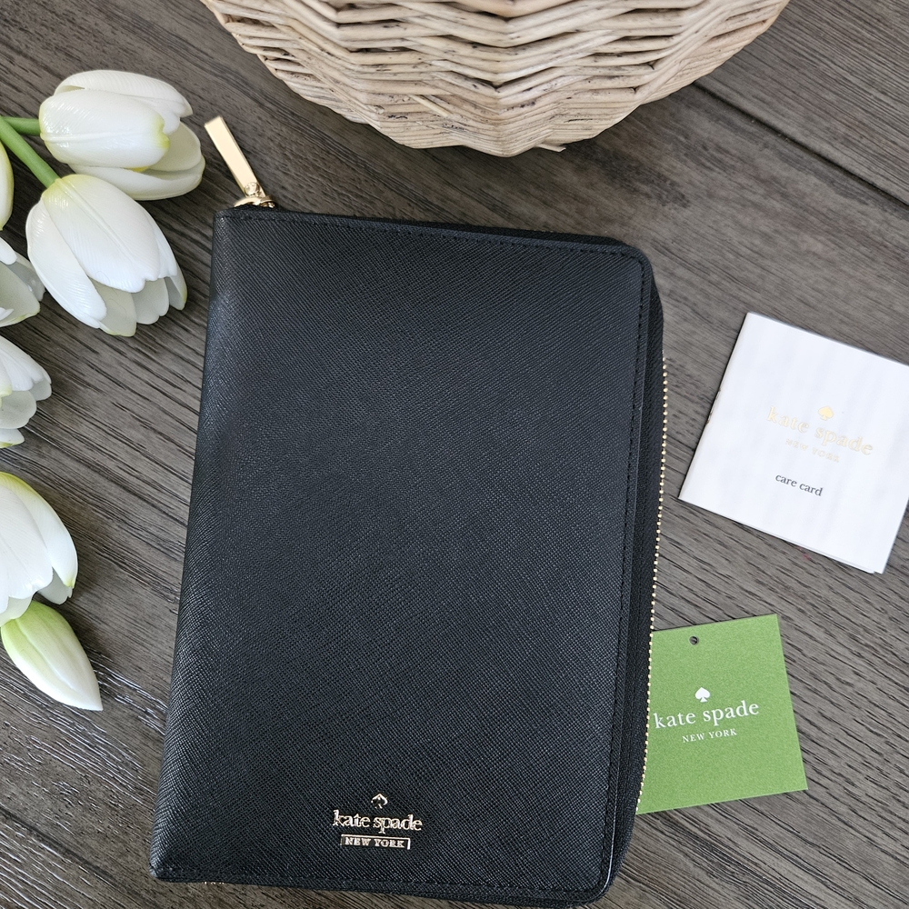 Kate Spade black Cameron Street planner agenda organizer